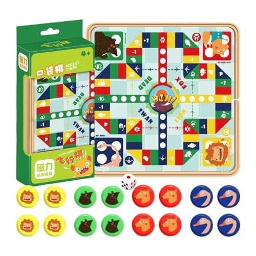 Tragbare Schach -Set -Tasche, magnetisch fliegendes Schach - Eingebaute Magnete klein magnetisch fliegendes Schach Falten | Bildungsspielzeug für das Bildungsspiel für Game Night von Celuicion