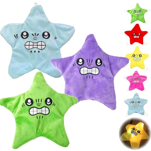 Cemssitu Beweglicher Angry Star-Plüsch, 8 Zoll Großes Angry Starfish-Spielzeug, Tanzendes Angry Starfish-Streichspielzeug, Rucksack-Anhänger Und Schlüsselanhänger (3PCS*A) von Cemssitu