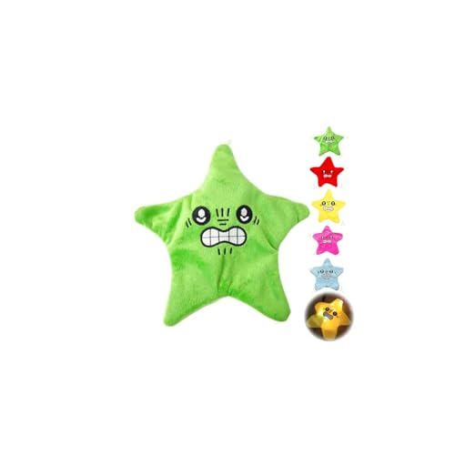 Cemssitu Beweglicher Angry Star-Plüsch, 8 Zoll Großes Angry Starfish-Spielzeug, Tanzendes Angry Starfish-Streichspielzeug, Rucksack-Anhänger Und Schlüsselanhänger (Grün) von Cemssitu