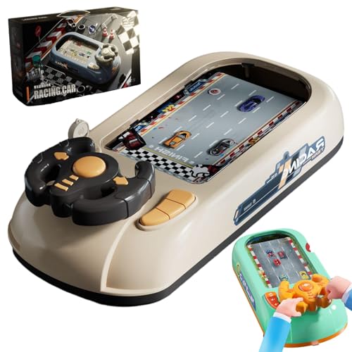 Steer Joy Driving Simulator for Kids, Car Racing Adventure Toy with Steering Wheel, Steering Wheel Toy with Music and Vehicle Sound Effects, Driving Games for Boys Girls Ages 3 and Above (White) von Cemssitu