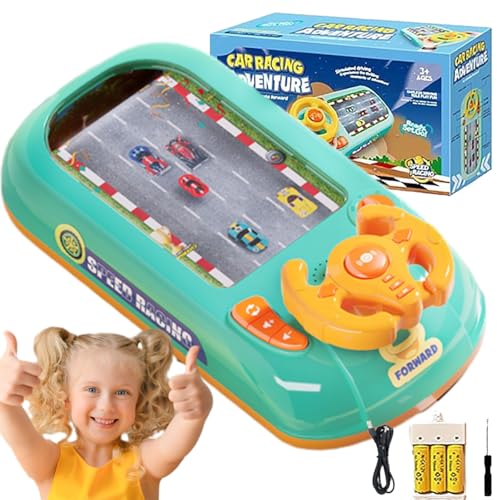 Steerjoy Driving Simulator, Steer Joy Driving - 200 Levels of Different Difficulty, Musical Steering Wheel Toy for Kids, Simulated Driving Racing Car Game with Sound (Auto) von Cemssitu