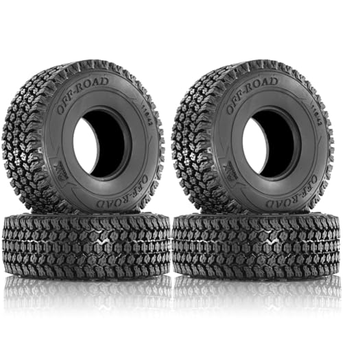 4 STÜCKE 116mm 1,9 Gummireifen Radreifen für 1/10 RC Crawler Auto Axial SCX10 II III 90046 TRX4 D90 Redcat von Cenei