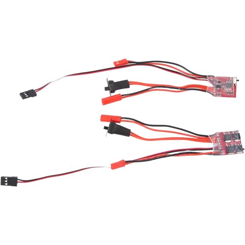 Cenei 2 STÜCKE RC Auto 30A ESC Vorwärts-Rückwärts-Bürstenbremse Dual Way ESC Motordrehzahlregler für 1/16 1/18 1/24 Auto Boot von Cenei