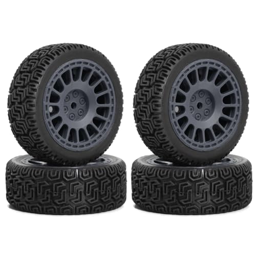 Cenei 4 Stück 68 mm Rallye-Reifen Gummireifen Radreifen für XV01 XV02 TT01 TT02 PTG-2 1/10 RC Rennwagen Upgrade Teile von Cenei