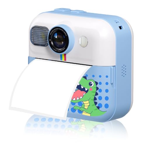 Cenei Kinder Mini Sofortbildkamera 1080P 32G Digitalkamera Spielzeugkamera mit Fotodruck für Kinder, Blau, Inklusive 3 Rollen Fotopapier von Cenei