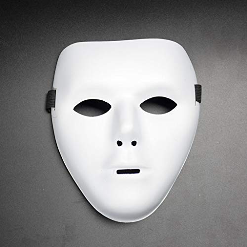 Cenlang Halloween PVC-Maske Tanz-Hip-Hop-Maske (Weiß, Einheitsgröße) von Cenlang