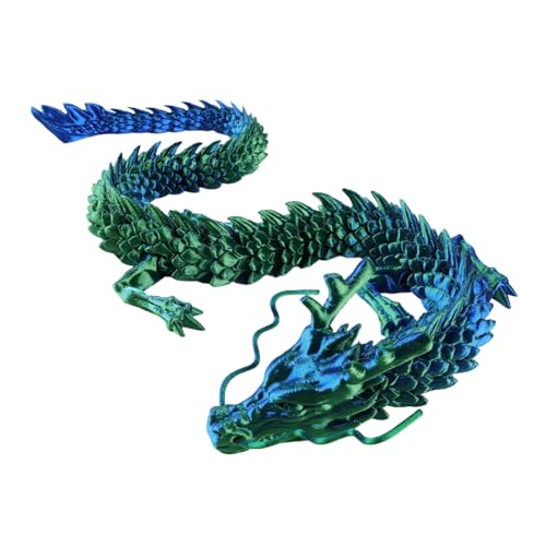 Ceolup 3D-Gedruckter Beweglicher Drache 3D-gedruckte Edelstein-Drachenfiguren Kristalldrachen-Spielzeugfigur Chinesisches Drachenspielzeug-Ornament Für Die Dekoration Zum Jahr des Drachen 2024 von Ceolup