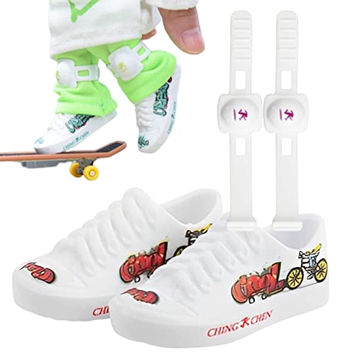 Ceolup Finger Schuhe Fingerboard Schuhe - Finger Knieschoner Puppe Schuhe Skateboard Schuhe Sneakers Finger Schuhe Für Fingerboard Miniatur Schuhe Winzige Schuhe von Ceolup