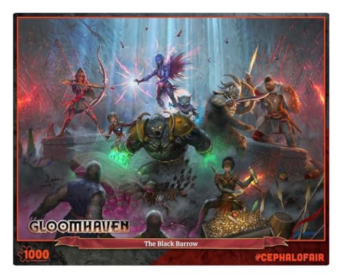 Cephalofair Games CPH00701 Gloomhaven Puzzle - The Black Barrow (1000) von Cephalofair Games