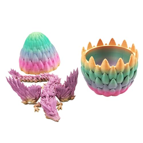 3D-Drachenei, Drachenfigur, beweglicher Drache im Ei, Drachenschuppen-Eier-Set, Sammlerstück, Drachenschuppen-Eier-Set, mit einem vollen beweglichen Drachen für Kinder und Erwachsene von Ceprznvey