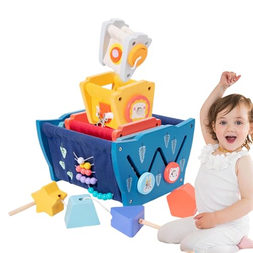 Activity Cube with Blocks, Shape Sorter, Playing Cube Activity Learning Center, Kids Activity Cube, Kids Wooden Educational Activity, Learning Cube Toy, Developmental Shape and Number Sorter von Ceprznvey