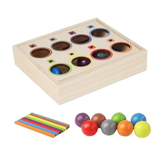 Bälle zur Farbauswahl, Lernaktivitäten für den Kindergarten, Matching Spiel aus Holz für Kinder, Spielzeug zum Lernen von Farben zum Lernen, Spiele d von Ceprznvey