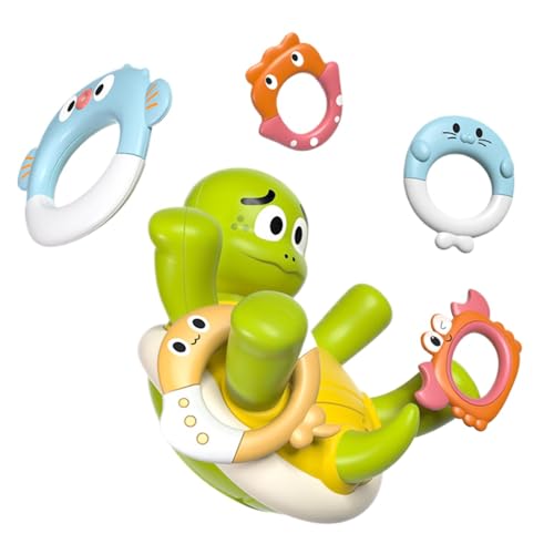 Bath Toy, Water Toys, Kids Bathtub Toy, Electric Shower Toy, Floating Electric Water Spray Turtle Bath Toy Bathtub Turtles with Rotating Rings and Water Spray for Kids von Ceprznvey