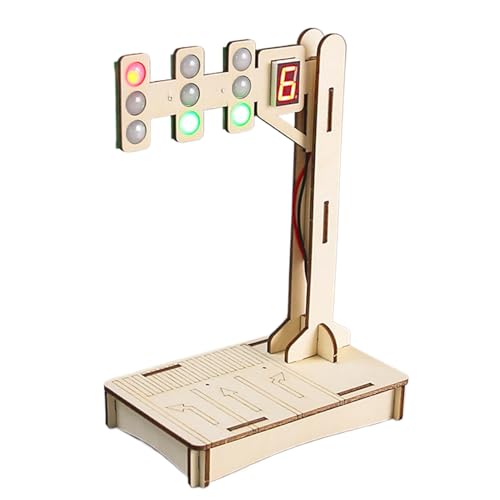 Bausatz, 3D-Puzzle, Holzampelspielzeug, Signalspielzeug, 3D-Puzzle, pädagogisches Holzpuzzle, Ampelspielzeug für Kinder, Bausatz, lustiges Leuchtschild für com von Ceprznvey