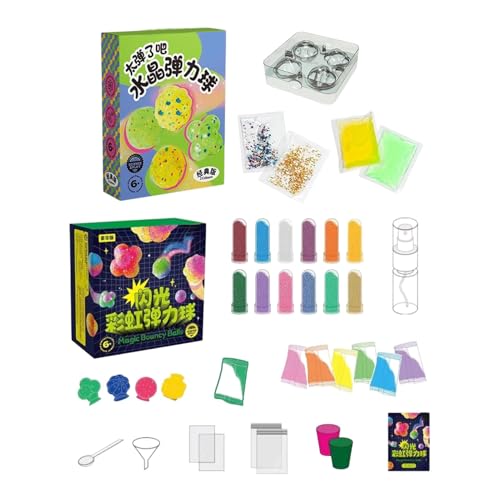 Bouncy Ball Kit, Handmade Bouncing Balls, Bouncy Ball Craft Kit, Glitter Powder Bouncy Balls, Make Your Own Bouncy Ball Kit with Glitter Powder, Perfect for Interactive Science Craft von Ceprznvey