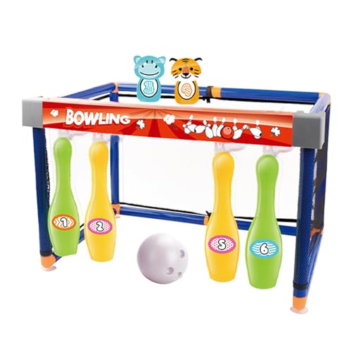 Bowlingspiel, Kinder Indoor Bowling, Bowling Spielzeug Set, Kinder Bowling Bälle, Kinder Interaktives Bowling Spielset, Mobile Bowling Ball Spiel mit Tor für sportliche Aktivitäten zu Hause oder von Ceprznvey