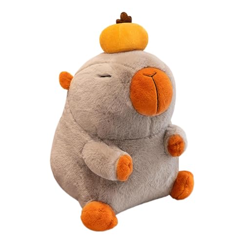 Capybara Plush Toy, Stuffed Capybara, Plush Animal, Kids Stuffed Animal, Soft Stuffed Animal with Persimmon on Head, Cute Capybara Plushie, 13.78 Inches Pillow Doll for Girls and Boys von Ceprznvey