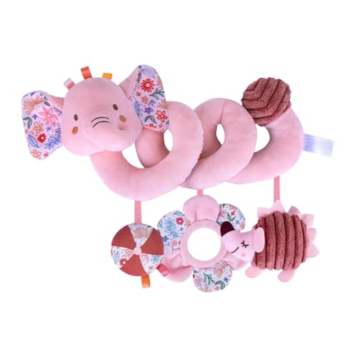 Ceprznvey Baby Toys, Stroller Toys, Soft Materials High Contrast Elephant And Kaninchen Design with Squeaker And Rattle Animal Toy for Stroller, Crib, Bassinet, 40x30x30cm, 40x30x32cm von Ceprznvey