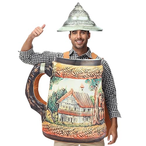 Ceprznvey Bierflaschen-Kostüm, klassisches Bierglas-Kostüm für Erwachsene, bequem, atmungsaktiv, festlich, für , Mädchen, Frauen, Erwachsene und Veranstaltungen Ceprznvey Bierflaschen-Kostüm, klassisches Bierglas-Kostüm für Erwachsene, bequem, atmungsaktiv, festlich, für , Mädchen, Frauen, Erwachsene und Veranstaltungen von Ceprznvey