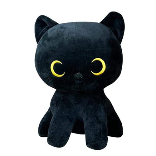 Ceprznvey Black Kitten Plush Pillow, Cat Doll Plushed Animal Toy, Soft Plush Black, Interactive Stuffed Pet for Sofa, Bedroom, Living Room, Study, 7.09x5.91x9.84 Inches von Ceprznvey