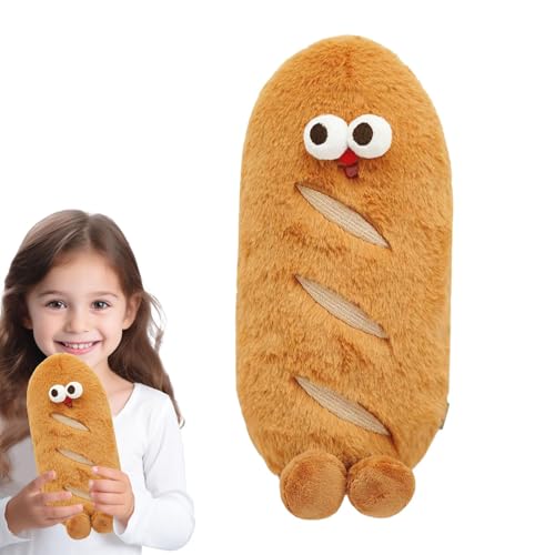 Ceprznvey Bread Plüschtier, weiches Food Toy, Brown Bread Stuffed Plush Toy, Funny Food Plush Doll, Soft Bread Plush, Cuddly Food Plush, Cute Food Plush Toy 25 cm Bread Stuffed Plush Funny Food Decor von Ceprznvey