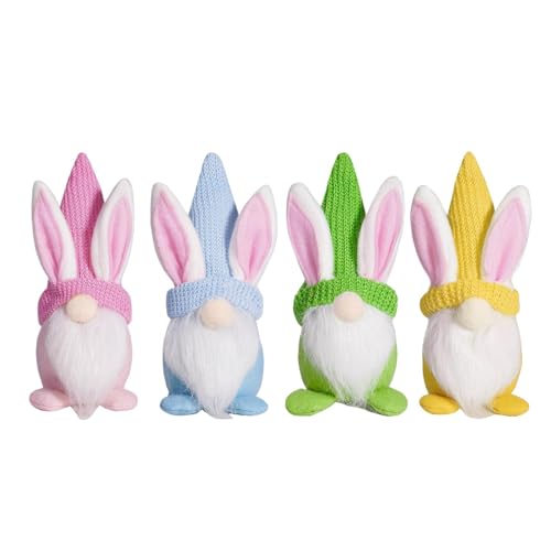 Ceprznvey Easter GNOME, Easter Plush, Faceless Bunny Swedish Dwarf Spring Dolls for Women, Kids, Boys, Girls, 2.36x2.76x7.09 Inches, 330g, Polyester Fiber, 4 Pieces von Ceprznvey