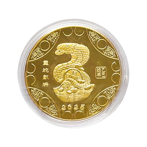 Ceprznvey Feng Shui Snake Pattern Coin for Good Fortune, Auspicious Lucky Coin for Wealth, Snake Year Coin for Chinese, Snake Coin 2025 for Prosperity, Chinese Fortune Coin for Luck von Ceprznvey