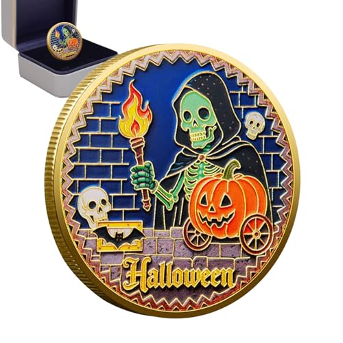 Ceprznvey Halloween Challenge Münze - Kürbislaterne Halloween Herausforderungsmünze - Vintage Deko Für Tisch Vitrine Fans Sammler Geburtstag Feiertag Party Wohnzimmer Ceprznvey Halloween Challenge Münze - Kürbislaterne Halloween Herausforderungsmünze - Vintage Deko Für Tisch Vitrine Fans Sammler Geburtstag Feiertag Party Wohnzimmer von Ceprznvey