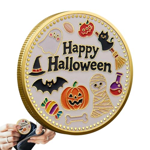 Ceprznvey Halloween Gedenkmünze - Halloween Eule Motiv Metall Challenge Coin - Vintage Deko Für Tisch Vitrine Fans Sammler Geburtstag Feiertag Party Wohnzimmer Ceprznvey Halloween Gedenkmünze - Halloween Eule Motiv Metall Challenge Coin - Vintage Deko Für Tisch Vitrine Fans Sammler Geburtstag Feiertag Party Wohnzimmer von Ceprznvey