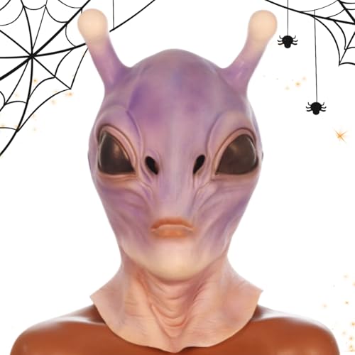 Ceprznvey Maske mit Alien-Kopf – Verkleidung und Zubehör – realistisches 3D-Kostüm, Unisex, für Partys und Events, Cosplay, Dekoration für Spukhaus Ceprznvey Maske mit Alien-Kopf – Verkleidung und Zubehör – realistisches 3D-Kostüm, Unisex, für Partys und Events, Cosplay, Dekoration für Spukhaus von Ceprznvey
