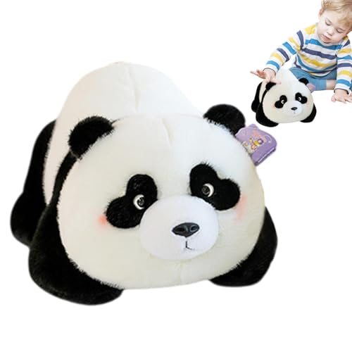 Ceprznvey Niedliches Plüschtier für Kinder, Panda Plüsch, bequem, Panda, süßes Lying Panda, gefülltes Tier, Cartoon Panda, weiches Cartoon-Kissen für Kinder, 26 cm von Ceprznvey