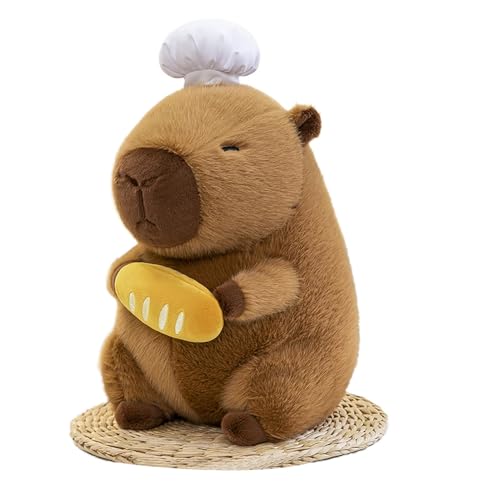 Ceprznvey Plüschtier, Plüschtier, Plüsch, Capybara Toy, Chef Capybara Plüsch, Chef, Capybara Plüschtier, Plüschtier für Kinder mit Komfort und Pflege, bezauberndes 11-Zoll-Kapybara-Kissen für von Ceprznvey