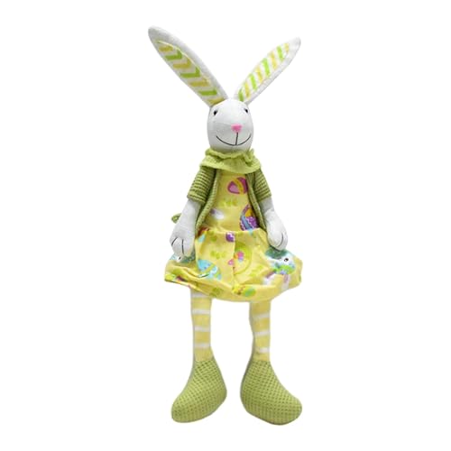 Ceprznvey Plush Easter Bunny, Handmade Bunny Plush, Big Ear Cute Stuffed Bunnies, Long Legs Bunny, 16.5-Inch Stuffed Bunny, Soft Easter Stuffed, Fabric Bunnies Table Decor for Bedside Bookshelf Sofa von Ceprznvey