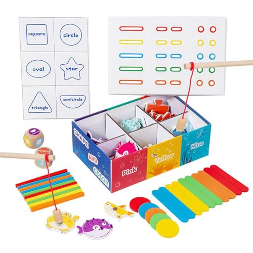 Ceprznvey Shape Sorting Toy, Wooden Sorting Box, Magnetic Fishing Game, Color and Shape Classification, Wood Material, Ideal for Kids Sensory Activity, Mixed Size, Multicolor, 1 Set Ceprznvey Shape Sorting Toy, Wooden Sorting Box, Magnetic Fishing Game, Color and Shape Classification, Wood Material, Ideal for Kids Sensory Activity, Mixed Size, Multicolor, 1 Set von Ceprznvey