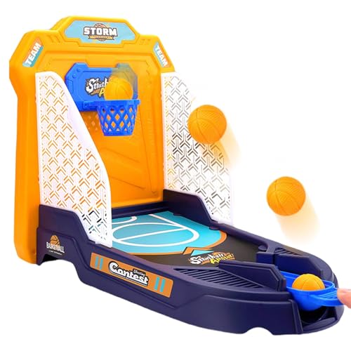 Ceprznvey Small Basketball Game, 2-Player Table Top Basketball, Interactive Pitching Machine, Fine Motor Skills Toy, Fun Game for Kids and Adults, Home Office Play, 33,98 x 10,63 x 6,69 Zoll von Ceprznvey