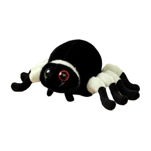 Ceprznvey Spider Plüschtier, Simulation Cute Spider Tierkissen, dekoratives Halloween-Kissen, weiches Plüschtier für Kinder und Erwachsene, 29 x 17 cm von Ceprznvey