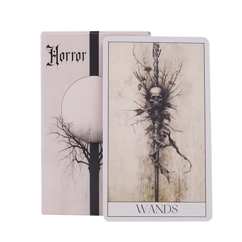 Ceprznvey Tarot Oracle Deck, Tarot Oracle Cards, Portable Tarot Deck, Divination Card Game, Horror Themed Psychological Divination Set, Mysterious Insight Cards, 4.06x2.36 Inches for Future and Past Ceprznvey Tarot Oracle Deck, Tarot Oracle Cards, Portable Tarot Deck, Divination Card Game, Horror Themed Psychological Divination Set, Mysterious Insight Cards, 4.06x2.36 Inches for Future and Past von Ceprznvey