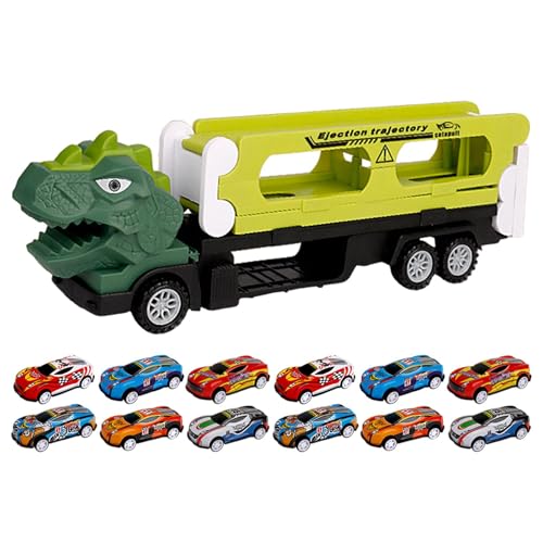 Ceprznvey Toy Car, Dinosaur Race Truck, Sliding Truck Toys, Car Carrier Truck, Dinosaur Transport Truck with 12 Toy Car, Truck Set, Kids Toys Dinosaur Toys, Dinosaur Vehicle Set for Kids von Ceprznvey