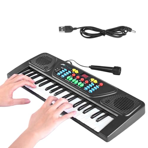 Children's Electronic Piano, Keyboard Piano, Electronic Music Keyboard, Beginner Piano Instrument, 37 Keys Keyboard, Portable Electronic Piano with Microphone for Beginners, for Beginner Children von Ceprznvey