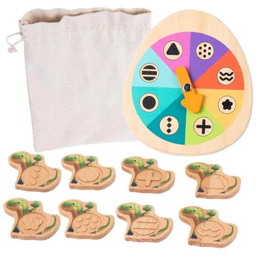 Educational Sensory Blocks, Kids Sensory Blocks, Interactive Dinosaur Toys, Wooden Cartoon Turntable Toy for Fine Motor Skills and Hands-On Learning, Fun and Interactive Toy for Preschool Development von Ceprznvey