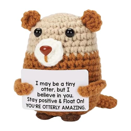 Positive Crochet, Inspirational Animal, Cute Handmade Uplifting Table Ornament Positive Card Knitted Doll for Home Work Cheer Up, 2.76 Inches Positive Crochet, Inspirational Animal, Cute Handmade Uplifting Table Ornament Positive Card Knitted Doll for Home Work Cheer Up, 2.76 Inches von Ceprznvey