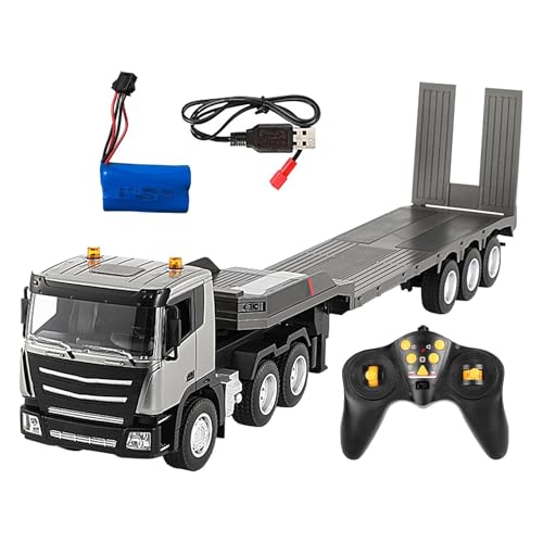 Fernsteuerung Truck mit Trailer, 2,4 GHz Truck Toy, Konstruktion Vehicle Toy, wiederaufladbarer Akku Rc Truck, RC Truck mit Sound und Licht, RC Truck mit Trailer, RC Semi Truck, Fernbedienung von Ceprznvey