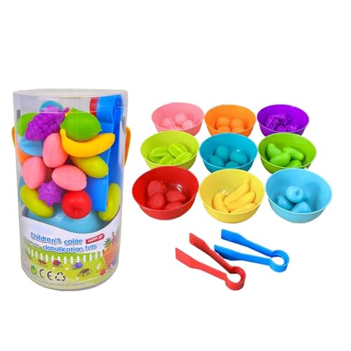 Fruit Counting Sorting Toy for Kids, Children Counting Fruit Toy, Boys Girls Cultivate Logical Thinking Fruit Cognition for Nursery, Classroom, 6.69x3.54x3.54 Inches von Ceprznvey