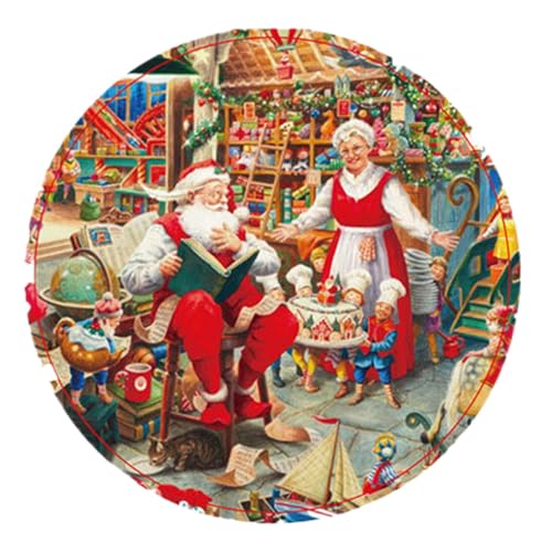 Home Decoration, Rotating Flipping Santa Claus Puzzle, 3D Christmas Puzzle, Fidget Stress Relief Puzzle Brain Teaser Puzzle for Over 3 Years Old Girls, 4.96x4.96x0.55 Inches von Ceprznvey