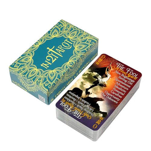 IN2IT Tarot Cards, Standard 78-Card Divination Set, English Version Fortune Deck for Party Reading and Self-Reflection, Coated Paper Tool for Daily Practice & Spiritual Insight IN2IT Tarot Cards, Standard 78-Card Divination Set, English Version Fortune Deck for Party Reading and Self-Reflection, Coated Paper Tool for Daily Practice & Spiritual Insight von Ceprznvey