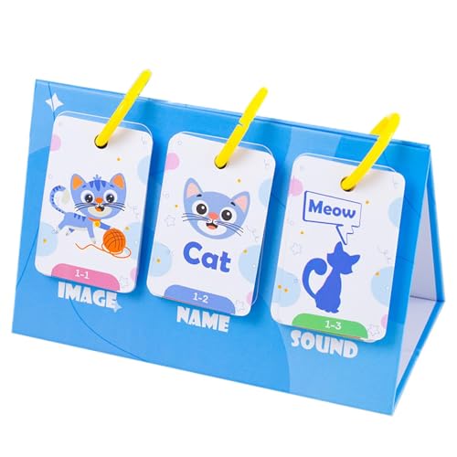 Kids Learning Cards, Educational Flash Cards, Animal Shape and Interaction Cards, 72-Piece Cognitive Learning Set, 6,5 x 5,71 x 0,63 Zoll für Eltern-Kind-Spielen, perfekt für Reisen und von Ceprznvey