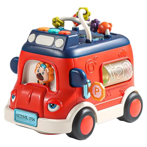 Kids School Bus Toy, Interactive Car Toys, School Bus Toy, Car with Light and Music Toddler Bus Toy, Educational Bus Vehicles Toys Toddler Toy Car for Children Boys Girls, 4.45x6.3x5.51 inches von Ceprznvey