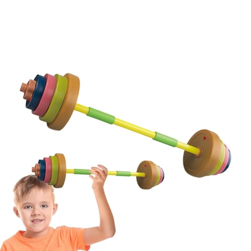 Kinder-Hantelspielzeug, Gewichtheber-Set, verstellbares Workout-Spielzeug, Fitnessgeräte für Kinder, Körpertrainingsspielzeug, Fitnessspielzeug für Kinder, sicheres Hantelspielzeug von Ceprznvey