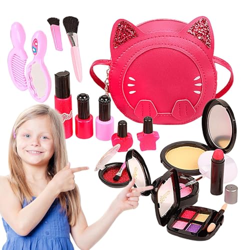 Make-up Set mit Lippenstift, Kinder-Kosmetiktasche, Pretend Makeup-Kit, Mädchen, Rollenspielzeug, Make-up-Set mit Lidschatten, Lippenstift, Nagellack-Set, Kinder-Spielzeug, Spielzeug für Hands- von Ceprznvey