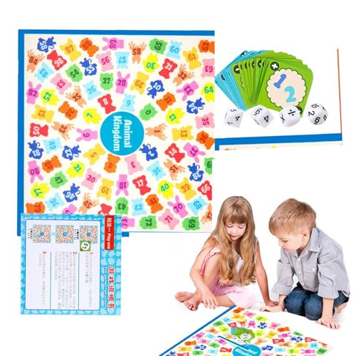 Math Learning Board Games, Educational Number Counting Toy, Animal Kingdom Math Manipulatives, Fun & Interactive, Learning Booster for Kindergarten Kids, Classroom Use von Ceprznvey